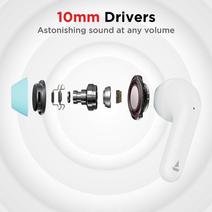 boAt Airdopes 175 - 10mm drivers, Quad mics with ENx™️ Technology, Bluetooth v5.2, IPX4 Sweat & Water Resistance, ASAP Fast Charge