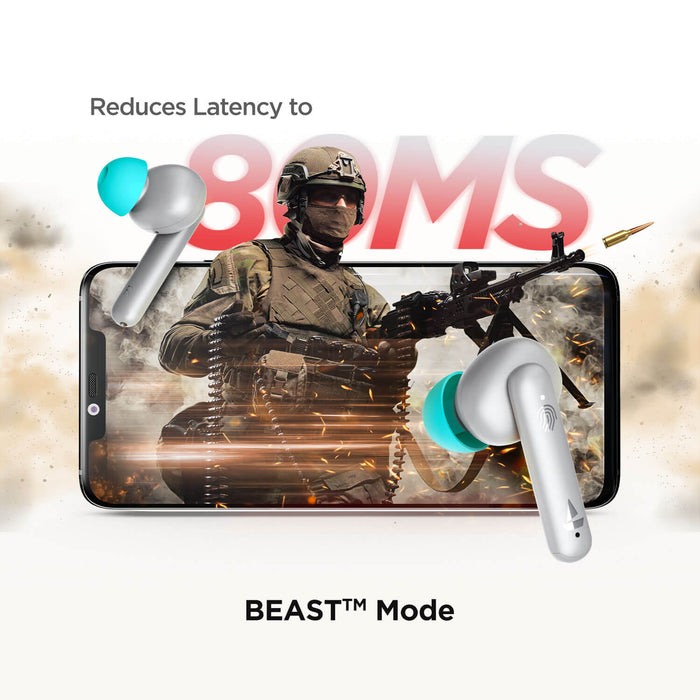 boAt Airdopes 148 with 8mm Drivers, IWP & ENxTM Technology, ASAP Fast Charge, Upto 42 hours Playback, IPX4 Sweat & Water Resistance