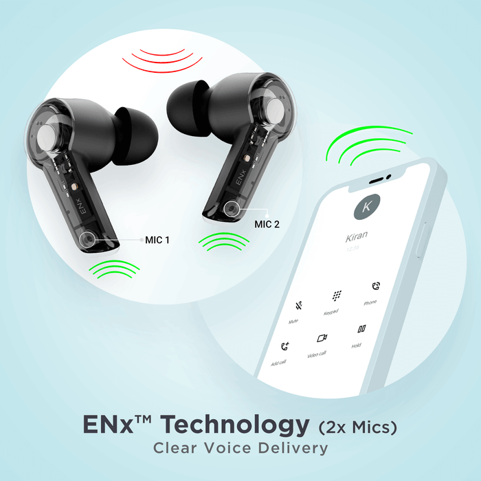 Airdopes 411 ANC with 10mm Drivers, ASAPTM Charge Technology, Up to 25dB ANC, ENx™ Technology, 17.5 Hours Playback