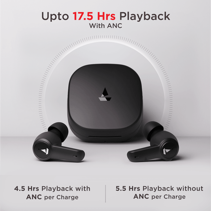 Airdopes 411 ANC with 10mm Drivers, ASAPTM Charge Technology, Up to 25dB ANC, ENx™ Technology, 17.5 Hours Playback