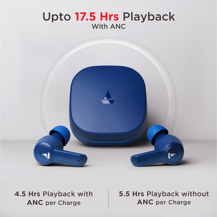 Airdopes 411 ANC with 10mm Drivers, ASAPTM Charge Technology, Up to 25dB ANC, ENx™ Technology, 17.5 Hours Playback