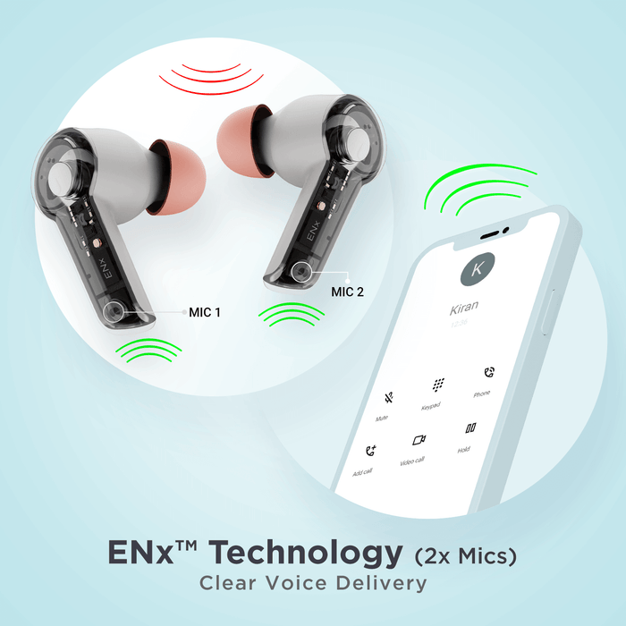 Airdopes 411 ANC with 10mm Drivers, ASAPTM Charge Technology, Up to 25dB ANC, ENx™ Technology, 17.5 Hours Playback