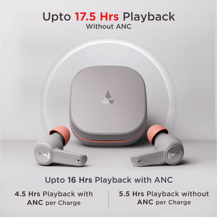 Airdopes 411 ANC with 10mm Drivers, ASAPTM Charge Technology, Up to 25dB ANC, ENx™ Technology, 17.5 Hours Playback