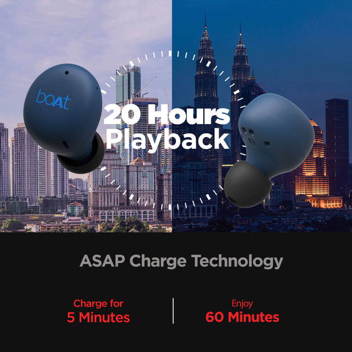 Airdopes 381 - 7mm Rhythmic Dynamic Drivers, IPX5 Sweat & Water Resistance Technology, Nonstop Music UpTo 20 Hours