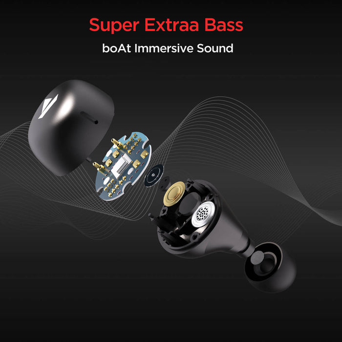 Airdopes 381 - 7mm Rhythmic Dynamic Drivers, IPX5 Sweat & Water Resistance Technology, Nonstop Music UpTo 20 Hours