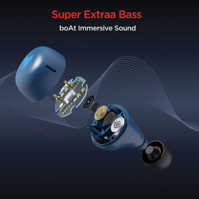 Airdopes 381 - 7mm Rhythmic Dynamic Drivers, IPX5 Sweat & Water Resistance Technology, Nonstop Music UpTo 20 Hours