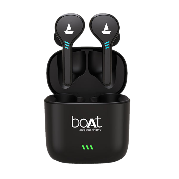 boAt Airdopes 433 with 7mm drivers, IPX4 dust and water resistance, 500mAh Charging Case, Music upto 10 Hours