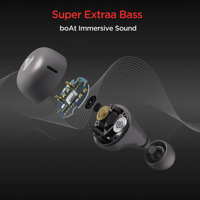 Airdopes 381 - 7mm Rhythmic Dynamic Drivers, IPX5 Sweat & Water Resistance Technology, Nonstop Music UpTo 20 Hours