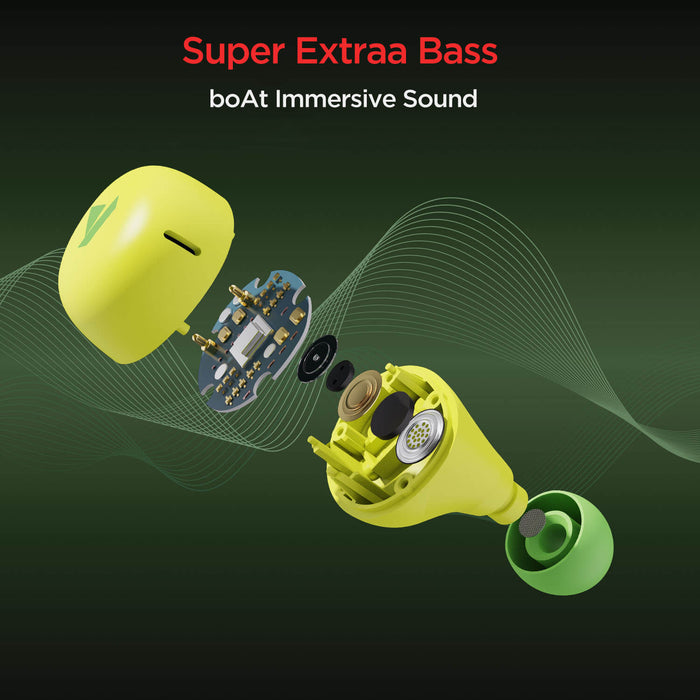 Airdopes 381 - 7mm Rhythmic Dynamic Drivers, IPX5 Sweat & Water Resistance Technology, Nonstop Music UpTo 20 Hours
